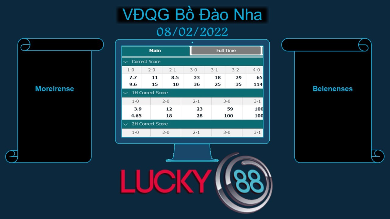 LUCKY88 Moreirense vs Belenenses  , Soi kèo bóng đá hôm nay 08/02/2022, VĐQG Bồ Đào Nha