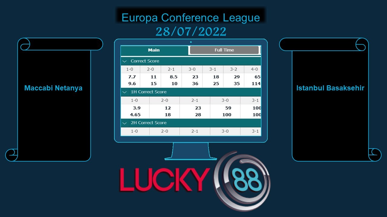 LUCKY88 Maccabi Netanya vs Istanbul Basaksehir , Soi kèo bóng đá hôm nay 28/07/2022, Europa Conference League