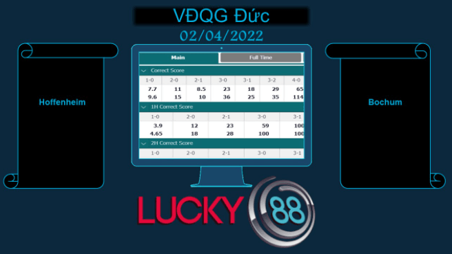LUCKY88 Hoffenheim vs Bochum , Soi kèo bóng đá hôm nay 02/04/2022, VĐQG Đức