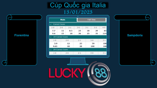 LUCKY88 Fiorentina vs Sampdoria, Soi kèo bóng đá hôm nay 13/01/2023, Cúp Quốc gia Italia