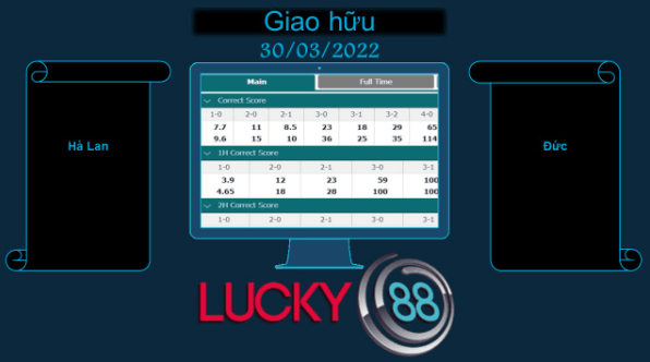 LUCKY88 Hà Lan vs Đức , Soi kèo bóng đá hôm nay 30/03/2022, Giao hữu